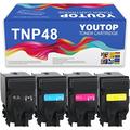 YOUTOP Remanufactured TNP48 TNP49 Toner Cartridge Black Cyan Magenta Yellow Replacement for Konica Minolta Bizhub C3350 C3850 C3850FS C3351 C3851 Printers.