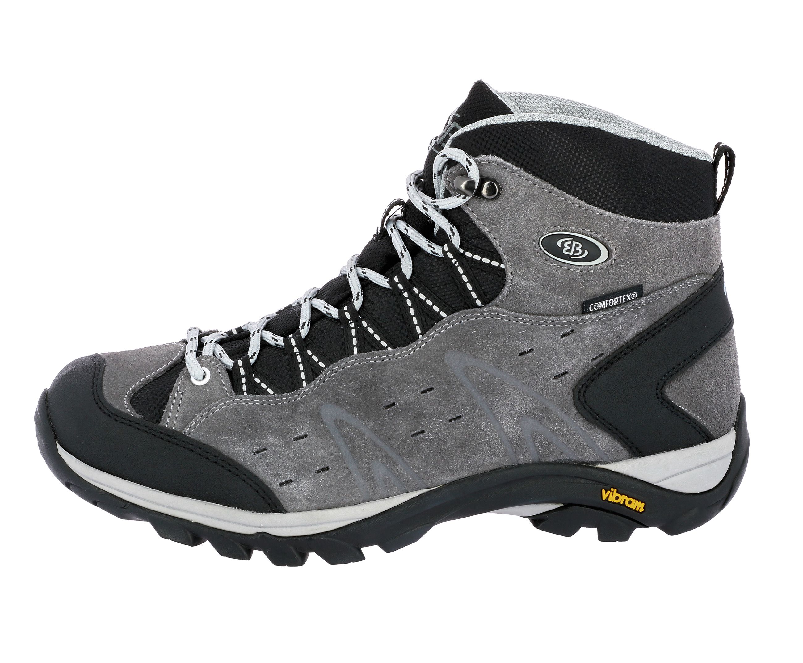 Wanderschuh BRÜTTING "Trekkingstiefel Mount Bona High", Herren, Gr. 38, grau, Veloursleder, Schuhe Wanderschuh