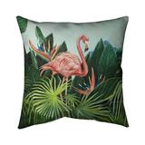 East Urban Home Tropical Flamingo Square Pillow Cover & Insert Polyester/Polyfill blend | 21 H x 19 W x 5.25 D in | Wayfair