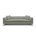 Eleanor Rigby Pia 107" Genuine Leather Tuxedo Arm Sofa Genuine Leather in Gray/Brown | 30 H x 107 W x 38 D in | Wayfair PIA-90-ELC-SAHA-SS