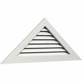 Ekena Millwork PVC Right Triangle - Right Side Gable Vent w/ Flat Trim Frame in White | 45.6 H x 101 W in | Wayfair GVPTR76X1501FUN