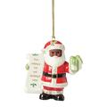 Lenox Santa w/ List Ornament Ceramic/Porcelain in Green/Red/White | 4.25 H x 3.27 W x 1.5 D in | Wayfair 894475