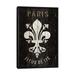 Ophelia & Co. Refurbished Fleur de Lis by Wild Apple Portfolio - Textual Art Print on Canvas Metal in Black/Green/White | 48 H x 32 W in | Wayfair