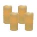 Melrose International 6" Wax Dripping LED Pillar Candle in Yellow | 6 H x 3 W x 3 D in | Wayfair 38601