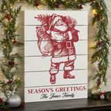 Personalization Mall Retro Santa Personalized Christmas Sign Wood in Brown | 20 H x 16 W x 1.5 D in | Wayfair 37487-16x20