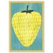 Oliver Gal Bright Yellow Edible, Bright Shortcake Berry Modern Yellow - Framed Painting Paper in Green/Yellow | 32" H x 22" W x 1.75" D | Wayfair