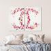 Oliver Gal Dreaming of Classic Beauty II Diptych, Fashion Flowers Cabin/Lodge Pink - 2 Piece on Canvas in Black | 45 H x 30 W x 1.5 D in | Wayfair