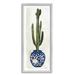 Stupell Industries Cactus In Blue Ornate Vase Succulent Still Life Wood in Brown | 24 H x 10 W x 1.5 D in | Wayfair ab-469_gff_10x24