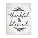 Stupell Industries Thankful & Blessed Rustic Wheat Sprig Motif Wall Plaque Art By Lettered & Lined in Brown/White | 19 H x 13 W x 0.5 D in | Wayfair