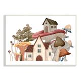 Stupell Industries Cozy Cottages Whimsical Mushroom Town Botanical Forest Wall Plaque Art By Ziwei Li in Brown/Red | 13 H x 19 W x 0.5 D in | Wayfair