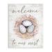 Stupell Industries Welcome To Our Nest Rustic Bird Egg Sign Wall Plaque Art By Lettered & Lined Wood in Brown/Gray | 15 H x 10 W x 0.5 D in | Wayfair