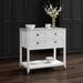 Connell Kitchen Island/Cart White/White Marble - Crosley CF3036WM-WH