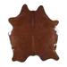 Red 84 x 72 W in Area Rug - Foundry Select Belvia Handmade Cowhide Novelty 6' x 7' Cowhide Area Rug in Cowhide, Leather | 84 H x 72 W in | Wayfair