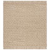 White 72 x 72 x 0.39 in Indoor Area Rug - Union Rustic Natural Fiber 381 Area Rug In Natural/Beige Wool/Jute & Sisal | Wayfair