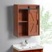 Gracie Oaks Merrili 21.7" W x 27.6" H x 7.9" D Wall Mounted Bathroom Cabinet Manufactured Wood in Brown | 27.6 H x 21.7 W x 7.9 D in | Wayfair