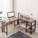 Trent Austin Design® Peery L-Shape Desk Wood/Metal in Brown/Gray | 29.5 H x 59 W x 55 D in | Wayfair C1C8A648F3DC402C8D5C34A9D86DB384