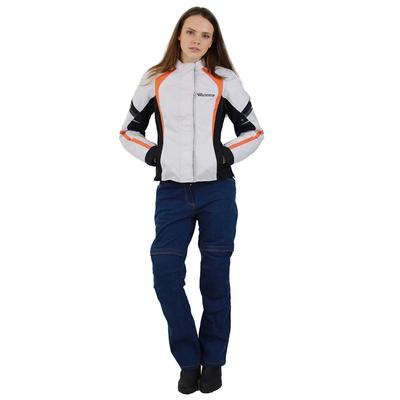 Motorradhose NERVE "Ata" Gr. 38, blau, Hosen, 38, N-Gr, Obermaterial: 80% Baumwolle, 18% Viskose, 2% Elasthan