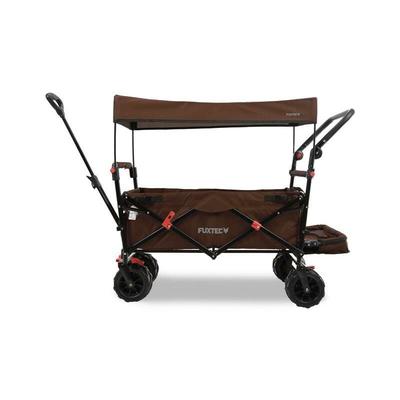 Beach Bollerwagen faltbar FX-CTB800 Braun mit Dach - Strandwagen klappbar extra breite Räder Image