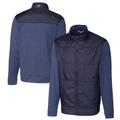 Men's Cutter & Buck Navy Arizona Cardinals Big Tall Stealth Hybrid Quilted Full-Zip Windbreaker Jacket