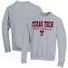 Men's Champion Gray Texas Tech Red Raiders Softball Stack Pullover Crewneck Sweatshirt