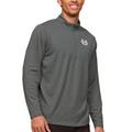 Men's Antigua Heather Charcoal Utah State Aggies Epic Quarter-Zip Pullover Top