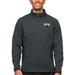 Men's Antigua Heather Charcoal Howard Bison Course Quarter-Zip Pullover Top