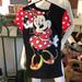 Disney Shirts & Tops | Minnie Mouse Hooded Top | Color: Black/Red | Size: Lg
