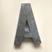 Anthropologie Accents | Anthropologie Galvanized Steel Letter A | Color: Gray | Size: Os