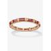 Women's Yellow Gold-Plated Birthstone Baguette Eternity Ring by PalmBeach Jewelry in October (Size 9)