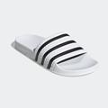 Badesandale ADIDAS ORIGINALS "ADILETTE" Gr. 48,5, weiß (white, core black, white) Schuhe Badelatschen Pantolette Schlappen Strandaccessoires Badeschuhe Bestseller