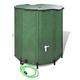 vidaXL 250L Green Collapsible Rainwater Tank - UV-Protected & Corrosion-Resistant PVC Material - Inclusions: Tarpaulin, Filter Faucet, Garden & Overflow Hose