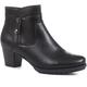 Pavers Ladies Block Heel Ankle Boots - Black Size 5 UK