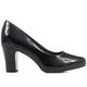 Pavers Ladies High Heel Court Shoes - Black Patent Size 6 UK