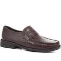 Pavers Men's Leather Loafers - Burgundy Size 12 UK