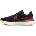 NIKE React Infinity Run Flyknit 3 Men Running Trainers Sneakers Shoes DH5392 (Black/Siren RED-Team RED-Volt 007) (UK_Footwear_Size_System, Adult, Men, Numeric, Medium, Numeric_9_Point_5)