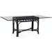 Braxton Culler Chippendale Dining Table Glass/Wicker/Rattan in Black | 30 H x 60 W x 42 D in | Wayfair 970-076-4260/ANTBLACK