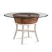 Braxton Culler Boone Dining Table Wood/Glass/Wicker/Rattan in Brown | 29 H x 48 W x 48 D in | Wayfair 1017-075/GL0999-098/HONEY/COFFEE