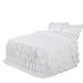 Chezmoi Collection Microfiber Coverlet/Bedspread Polyester/Polyfill/Microfiber in White | California King Bedspread + 2 King Shams | Wayfair