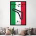 East Urban Home Minimal Movie 'F1 Monza Race Track' Graphic Art Print on Canvas Metal in Black/Green/Red | 48 H x 32 W in | Wayfair