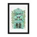 The Twillery Co.® Strickler Mint House 60.0 H x 40.0 W x 1.5 D in greenPaper/ in Black Framed Fine Art Paper/White | 32" H x 24" W x 1" D | Wayfair