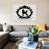 East Urban Home Poodle (Black&White) by 5by5collective - Gallery-Wrapped Canvas Giclee Print, Cotton in Black/Gray/Green | 18 H x 26 W in | Wayfair