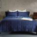 endlessbay Belgian Flax Linen Single Piece Quilt Set Polyester/Polyfill in Blue | Twin Quilt | Wayfair ebquilt2213