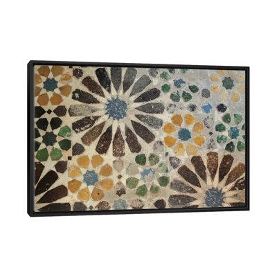 East Urban Home Alhambra Tile I Photographic Print on Wrapped Canvas Metal in Brown/Orange | 32 H x 48 W in | Wayfair