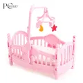 Poupée princesse rose en plastique pour fille accessoires de poupée berceau lit et cheval en