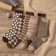 Chaussettes chaudes en coton pour femmes nouvelle collection automne hiver bonne qualité motif