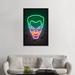 East Urban Home Joker Portrait by Octavian Mielu - Wrapped Canvas Graphic Art Print Metal in Black/Green | 48 H x 32 W in | Wayfair