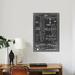 East Urban Home 'Aeronautic Blueprint I' Drawing Print on Wrapped Canvas Canvas/Metal in Black/Gray/White | 48 H x 32 W in | Wayfair