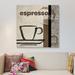 East Urban Home 'Espresso Fresco' Vintage Advertisement on Wrapped Canvas Paper, Cotton in Green | 16 W in | Wayfair