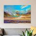 East Urban Home Tahitian Sunset by Muchael Creese - Wrapped Canvas Painting Print Metal in Blue/Green | 24 H x 32 W x 1 D in | Wayfair