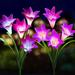 Gustave Outdoor Solar Lights 2 Pack Garden Bigger Lily Flowers Multi-Color Changing LED Pathway Light For Patio Yard Lawn Decoration | Wayfair